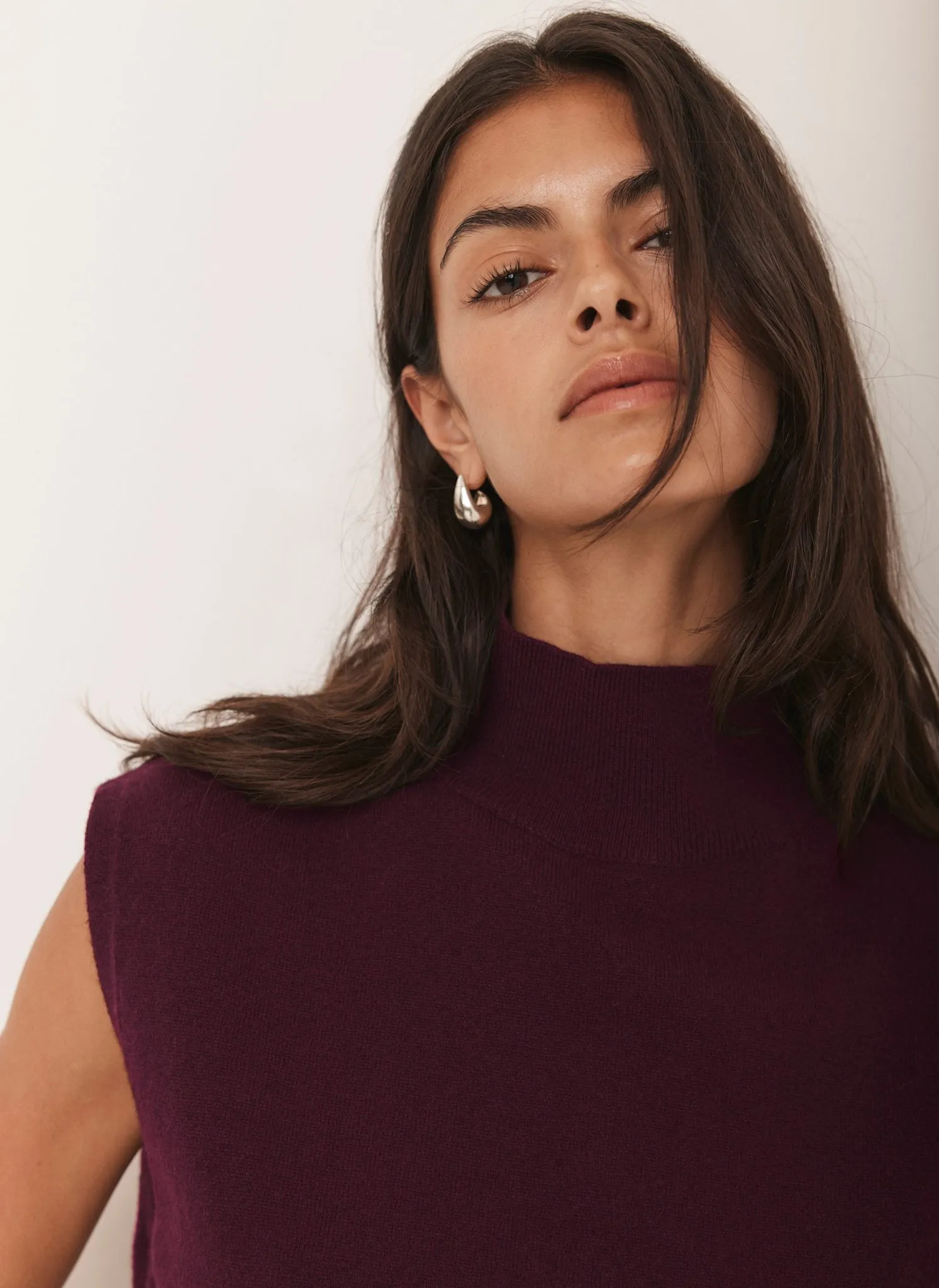 Burgundy Sleeveless Knit Top sold by Mint Velvet product image thumbnail 3