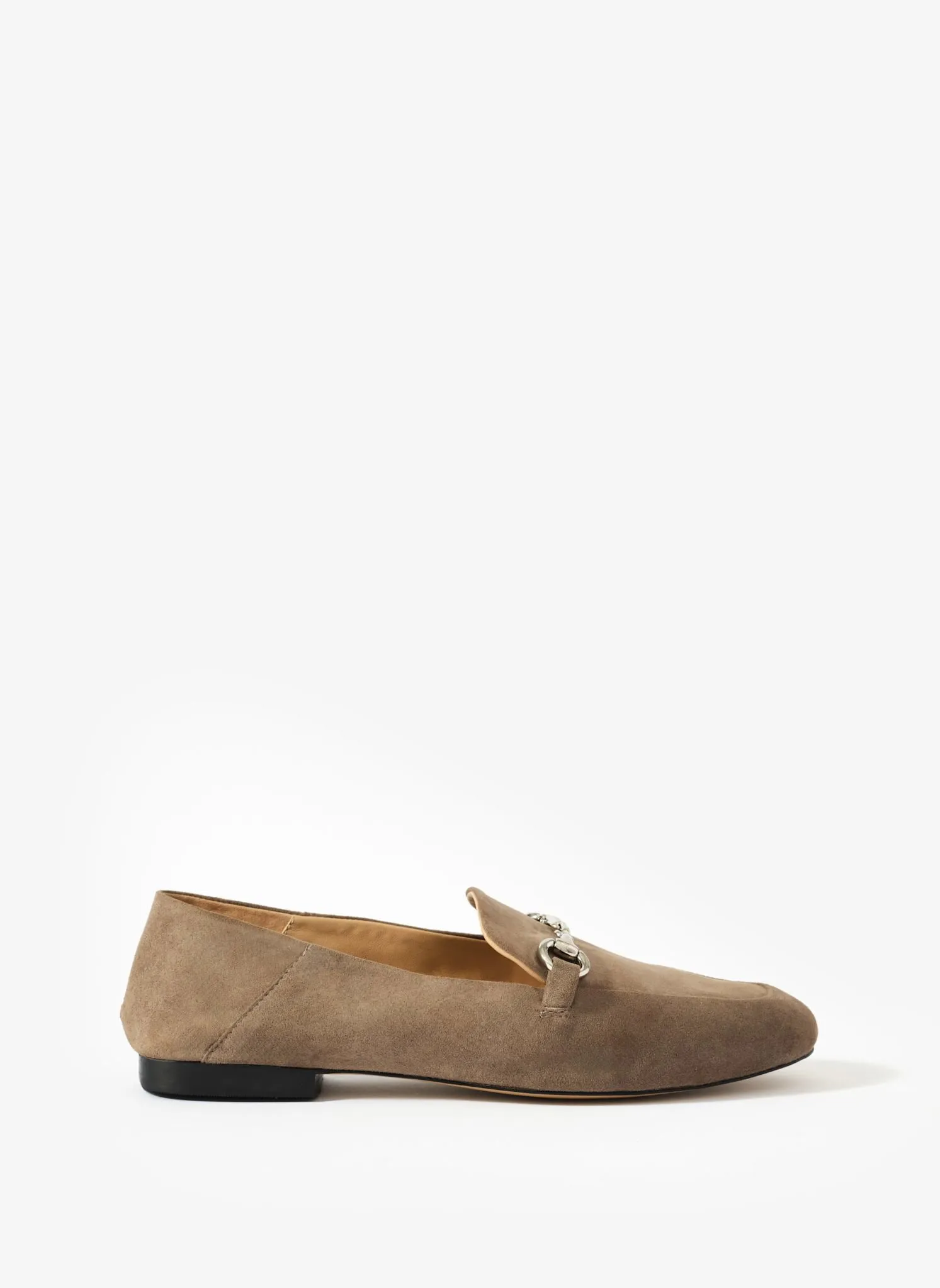 Camille Neutral Suede Loafers sold by Mint Velvet