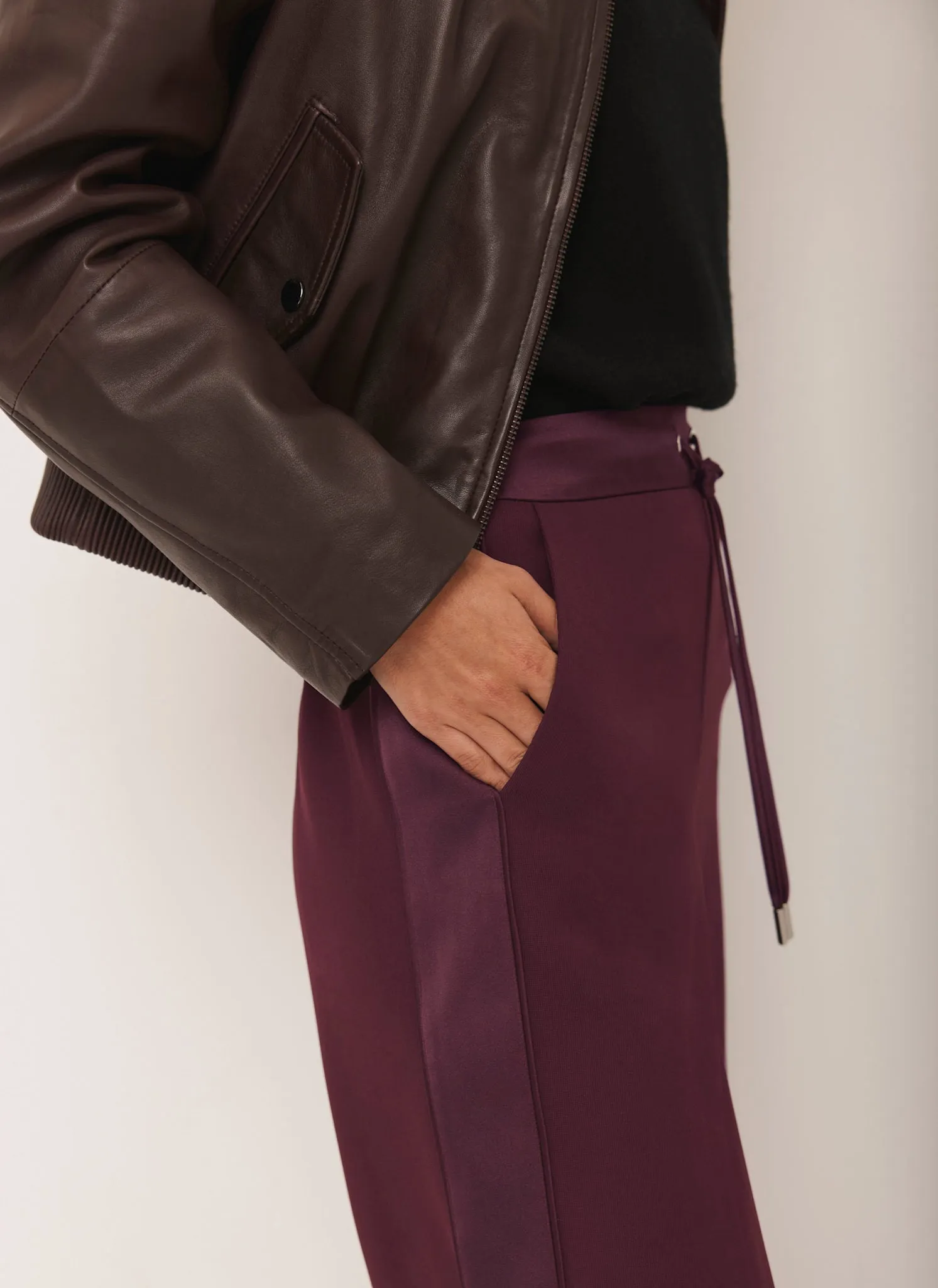 Burgundy Side Stripe Trousers sold by Mint Velvet product image thumbnail 5