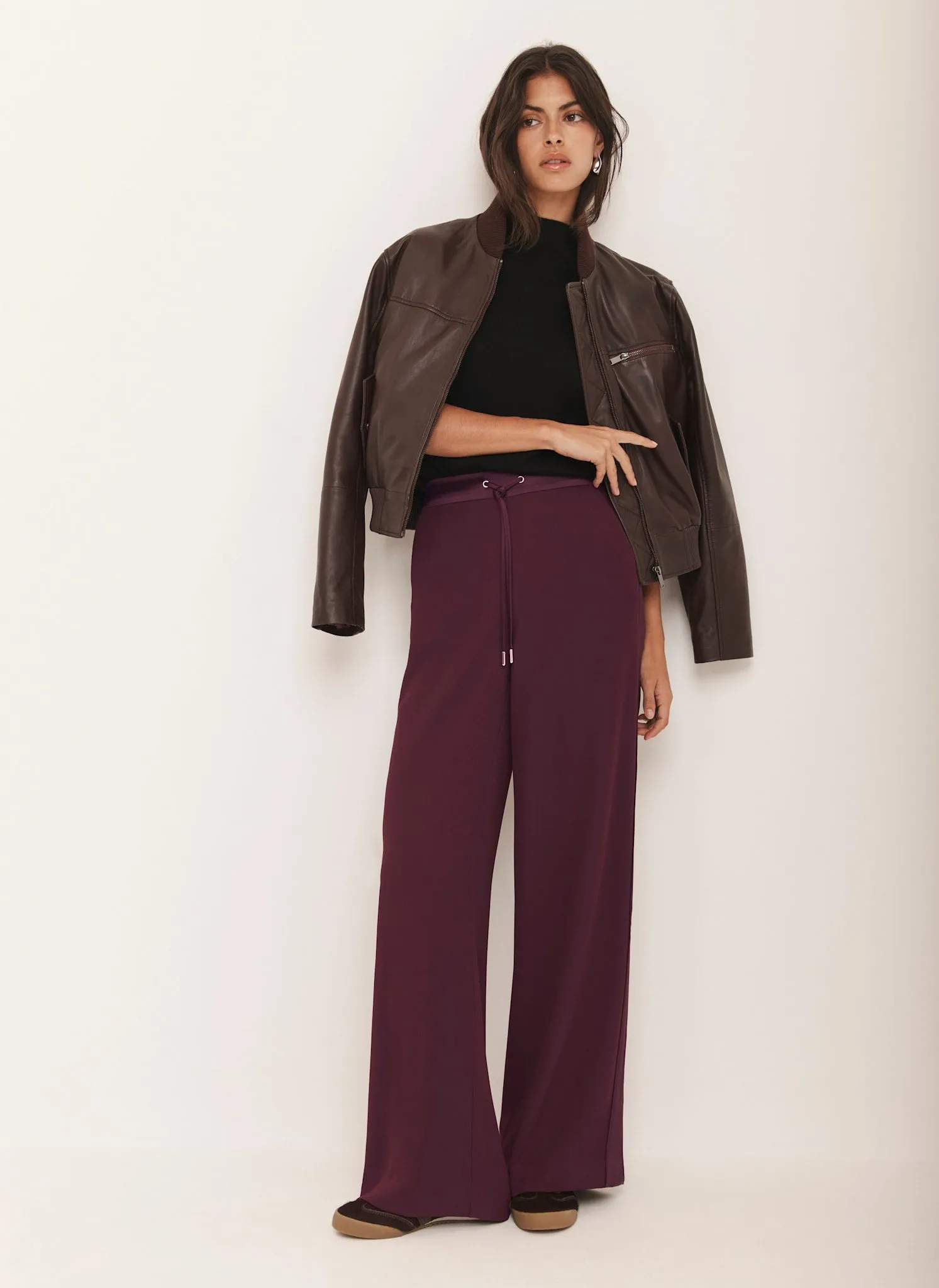Burgundy Side Stripe Trousers sold by Mint Velvet product image thumbnail 4