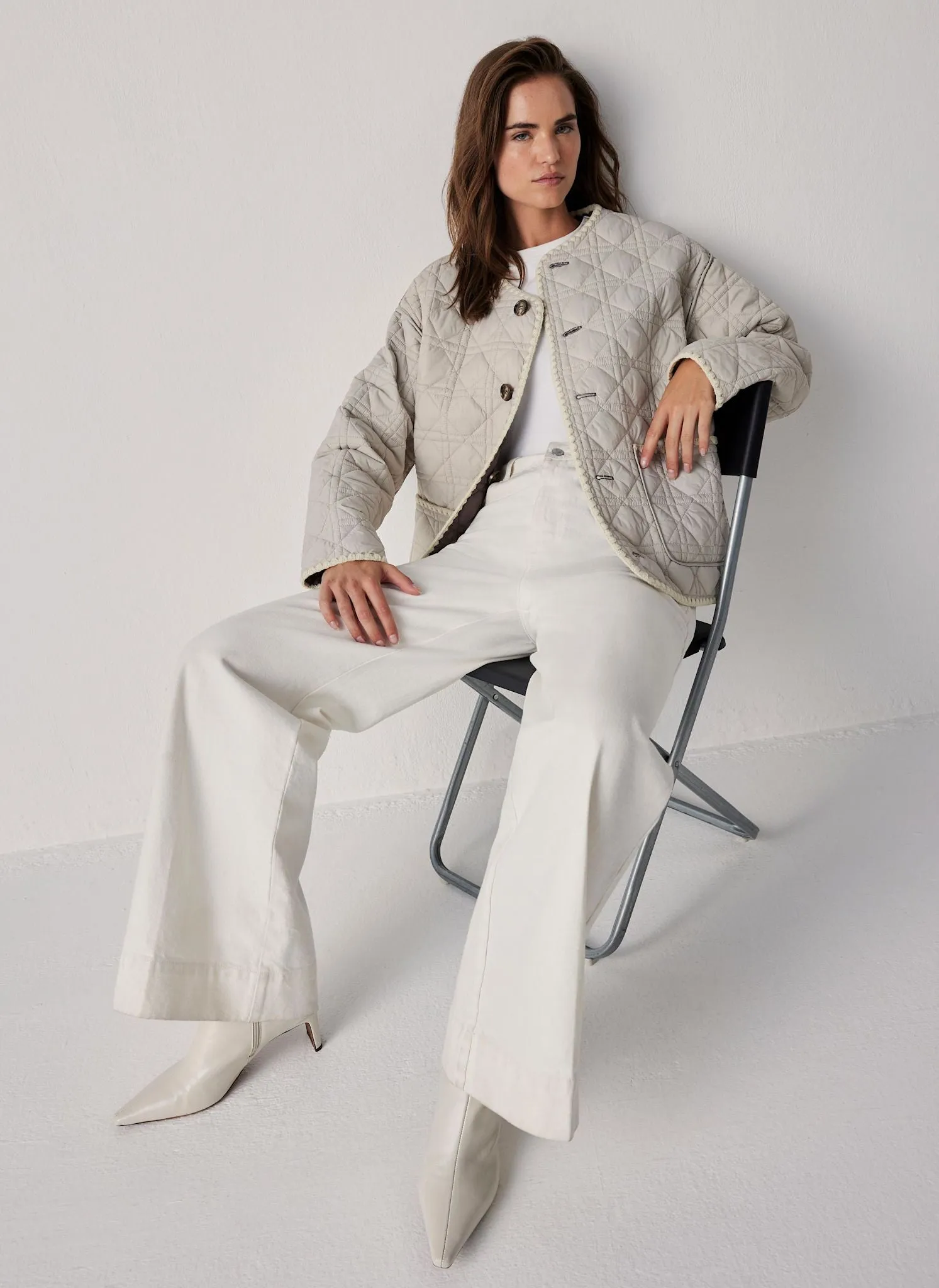 Brown Reversible Quilted Jacket sold by Mint Velvet product image thumbnail 5