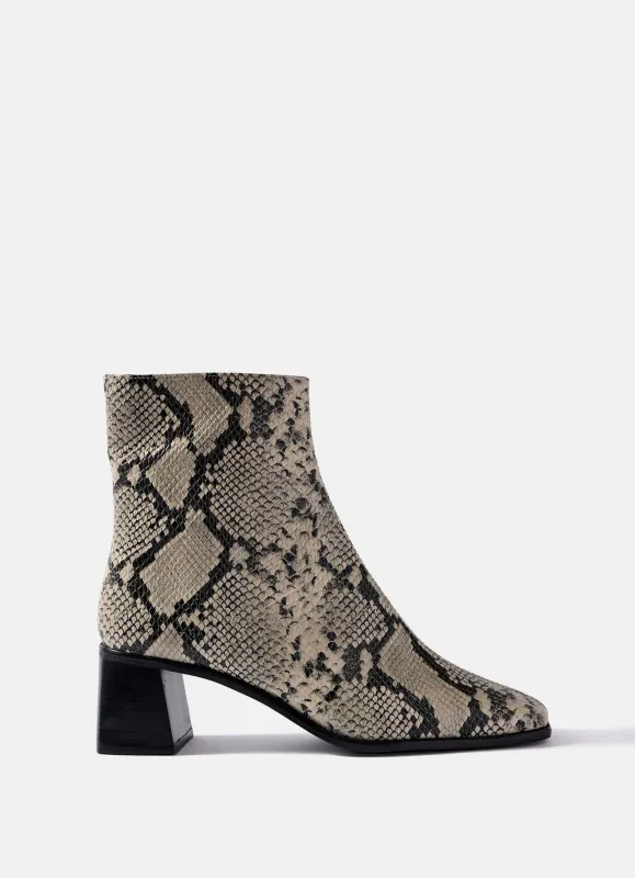 Aria Snake Print Ankle Boots sold by Mint Velvet