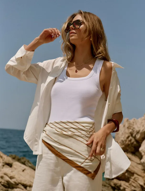 White Oversized Tailored Shirt sold by Mint Velvet