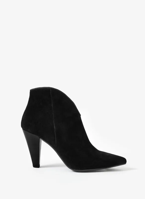 Anya Black Suede Heeled Ankle Boots sold by Mint Velvet