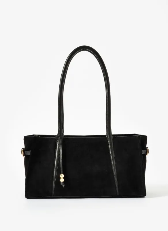 Zita Black Suede Shoulder Bag sold by Mint Velvet