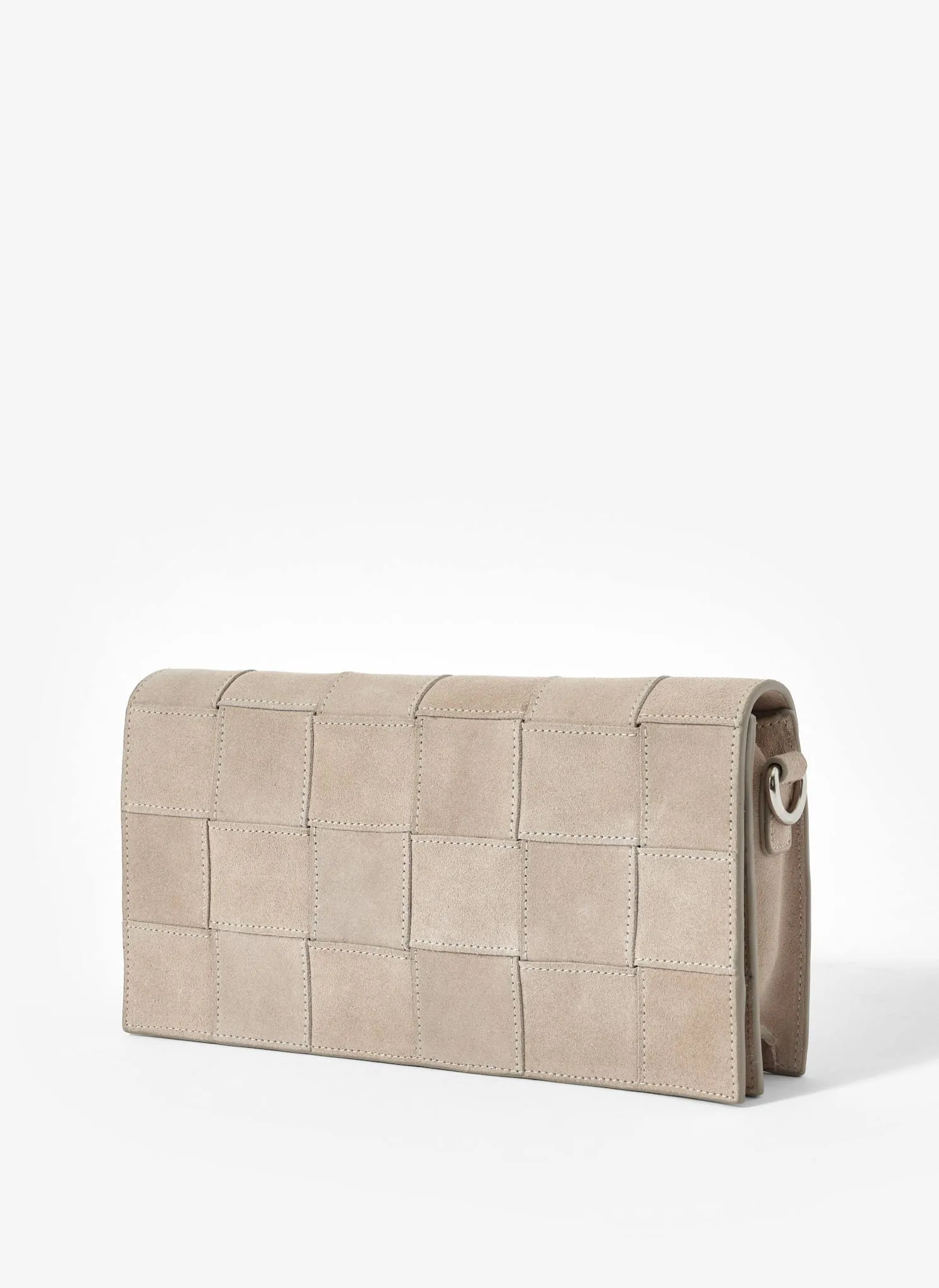 Avi Neutral Suede Woven Clutch sold by Mint Velvet product image thumbnail 3