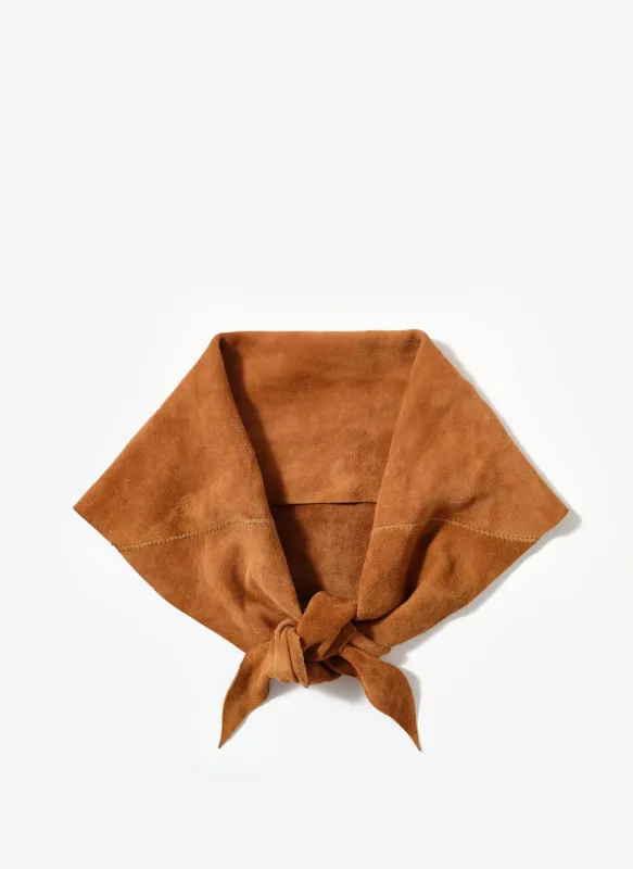 Tan Suede Mini Triangle Neck Scarf sold by Mint Velvet