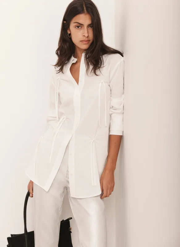 White Knot Detail Shirt sold by Mint Velvet