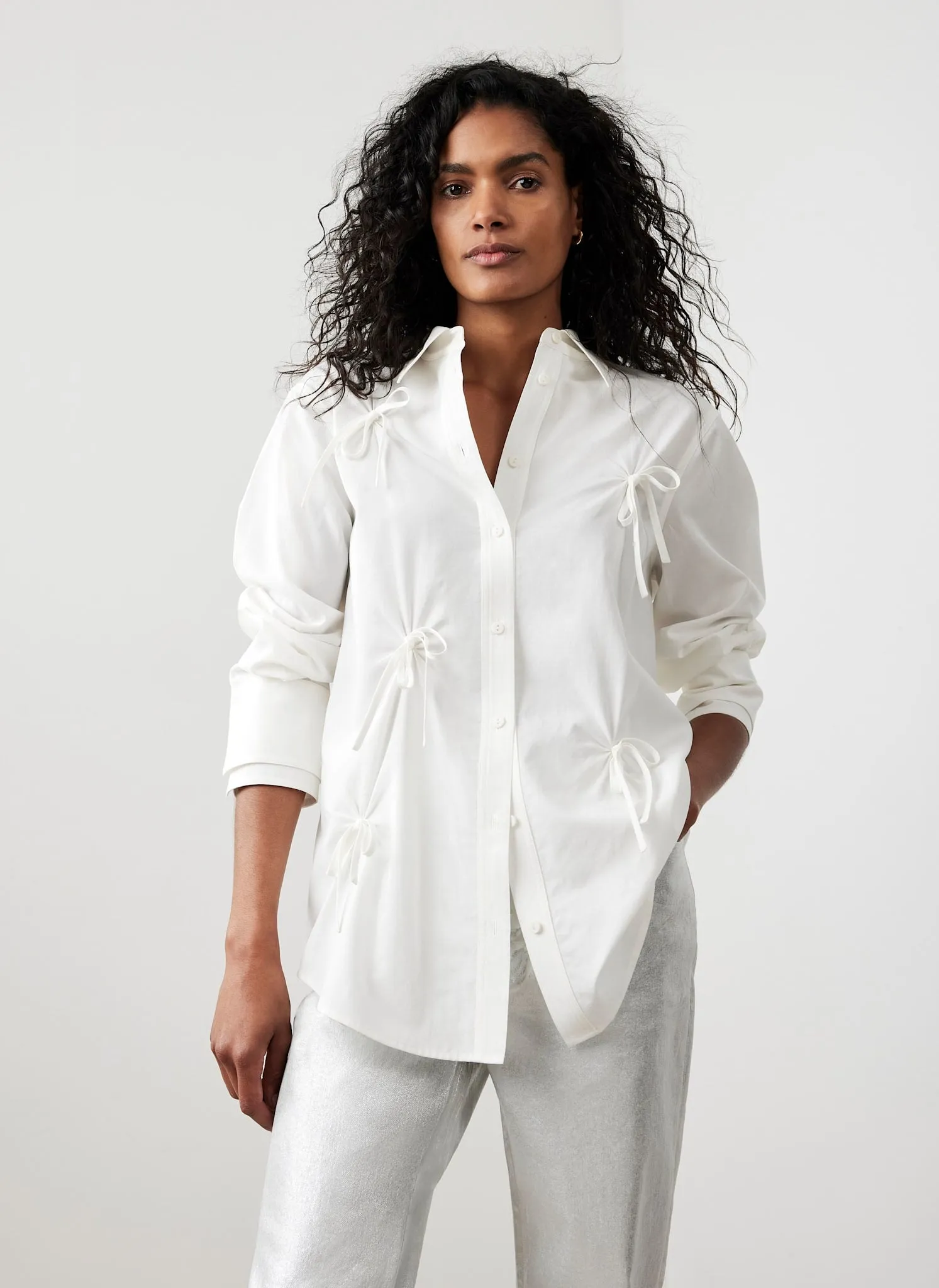 White Knot Detail Shirt sold by Mint Velvet product image thumbnail 5