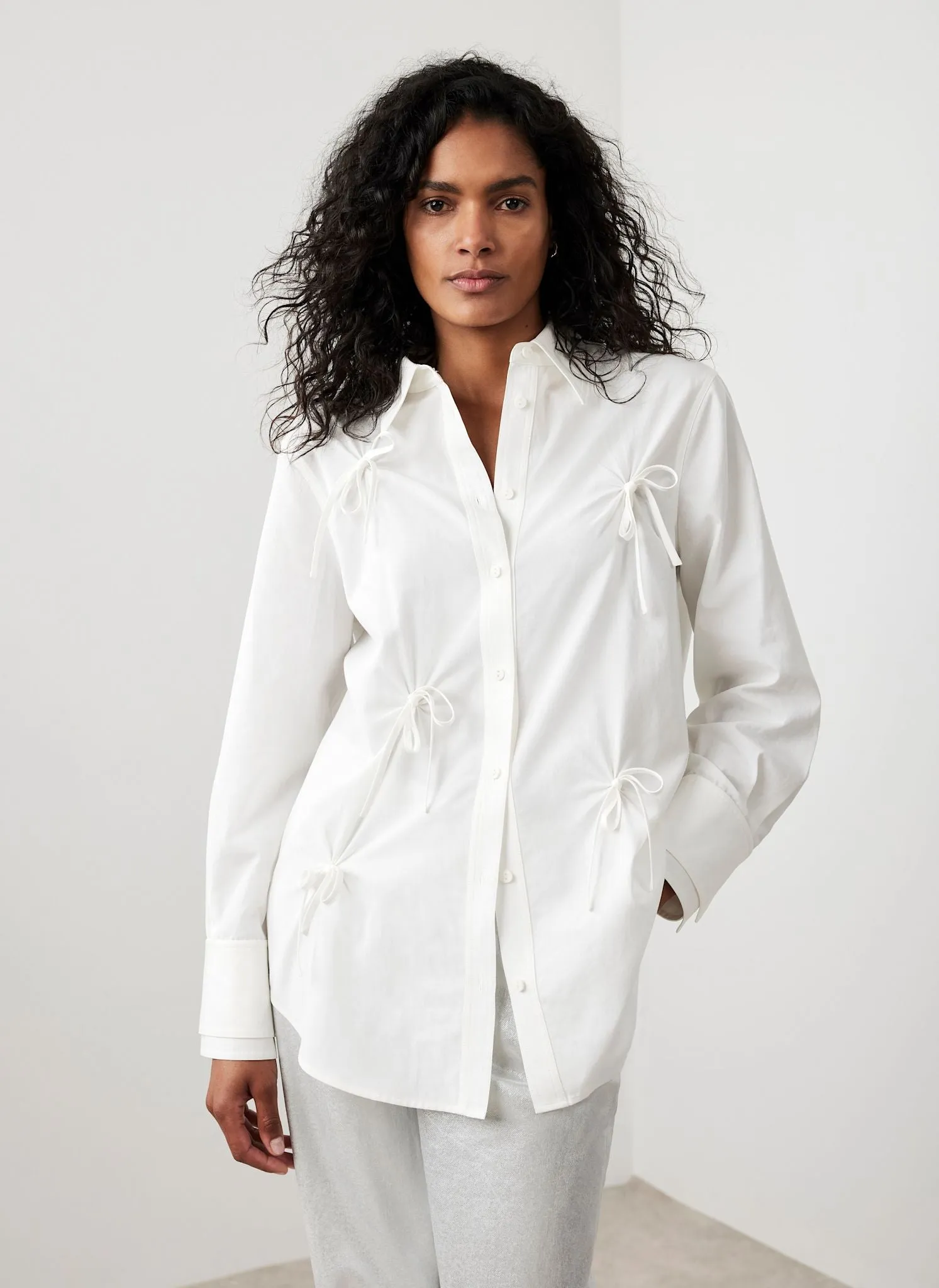 White Knot Detail Shirt sold by Mint Velvet product image thumbnail 2