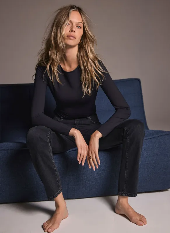 Black Long Sleeve Layering Top sold by Mint Velvet