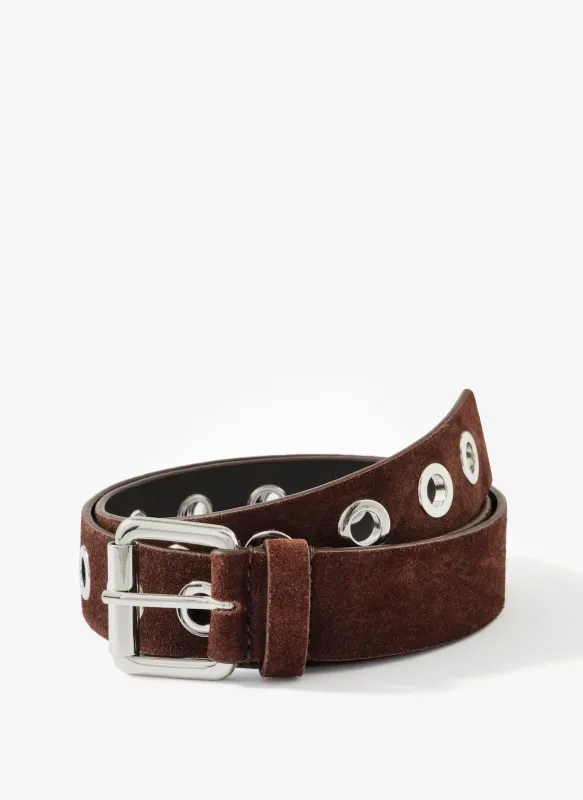 Brown Suede Eyelet Belt sold by Mint Velvet