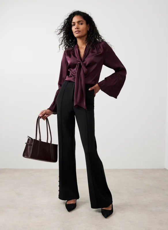 Black Tailored Bootcut Trousers sold by Mint Velvet