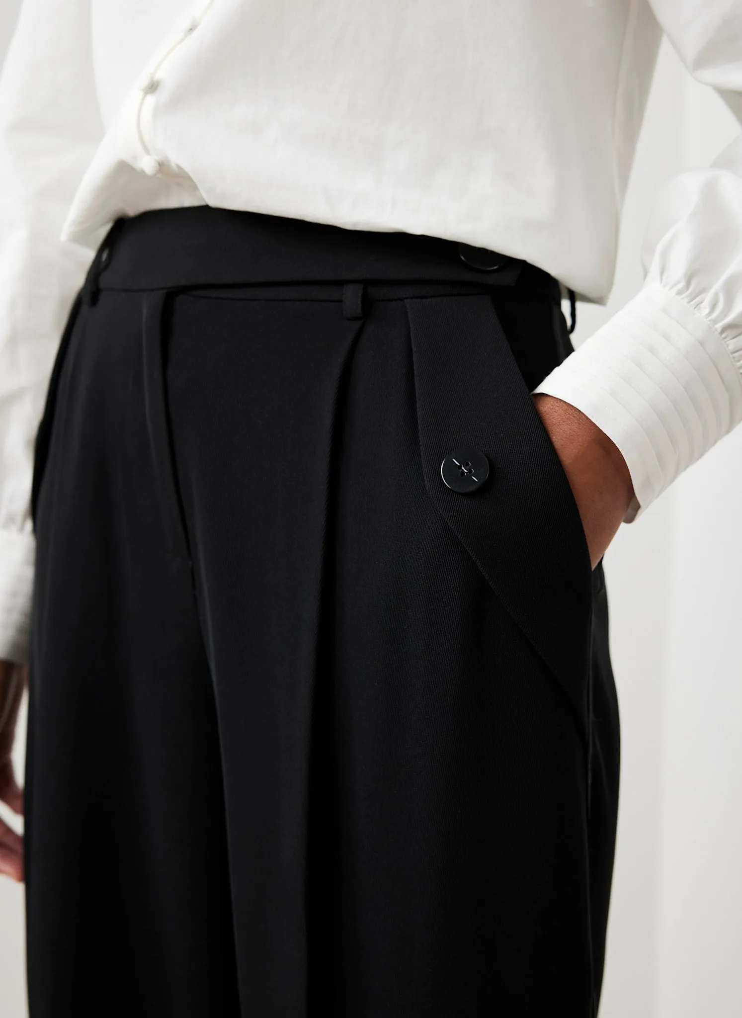 Black Tailored Wide Trousers sold by Mint Velvet product image thumbnail 4