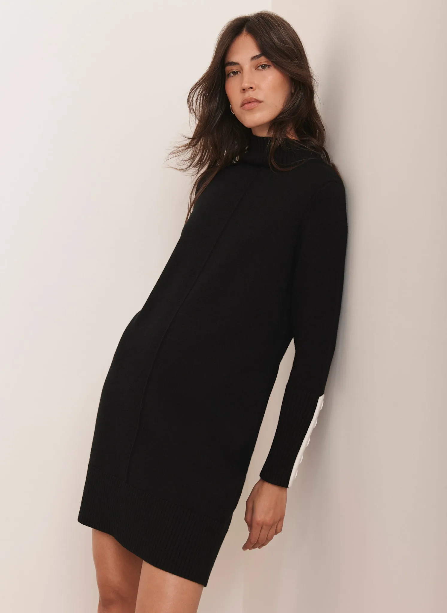 Black Knit Mini Dress sold by Mint Velvet product image thumbnail 4