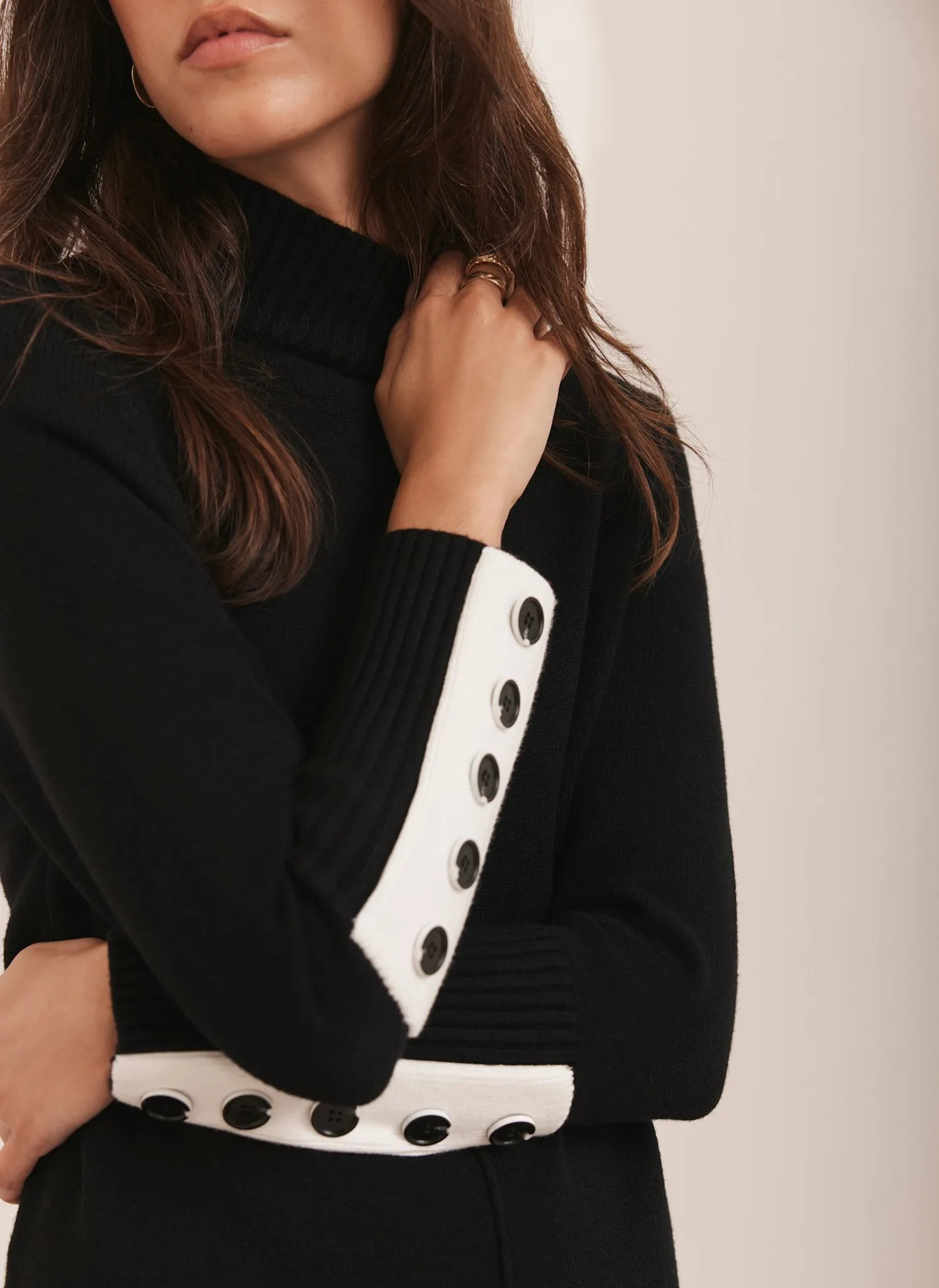 Black Knit Mini Dress sold by Mint Velvet product image thumbnail 3