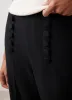 Black Button Detail High Waisted Wide Trousers sold by Mint Velvet
