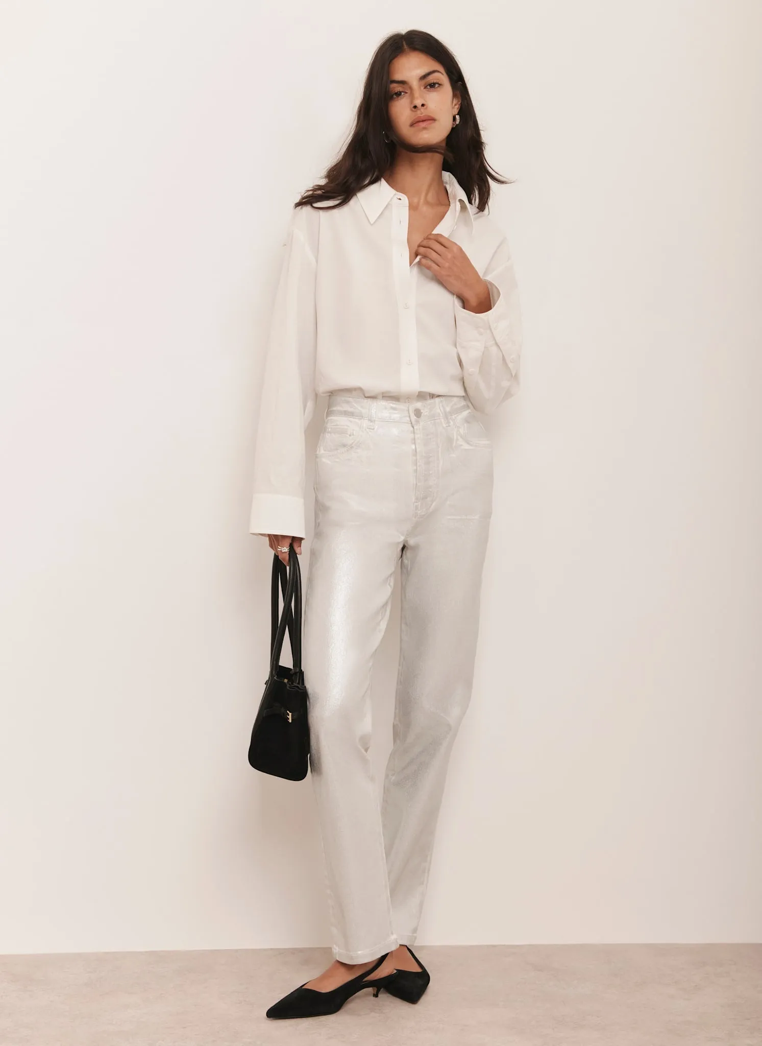 Silver Coated Slim Jeans sold by Mint Velvet product image thumbnail 4