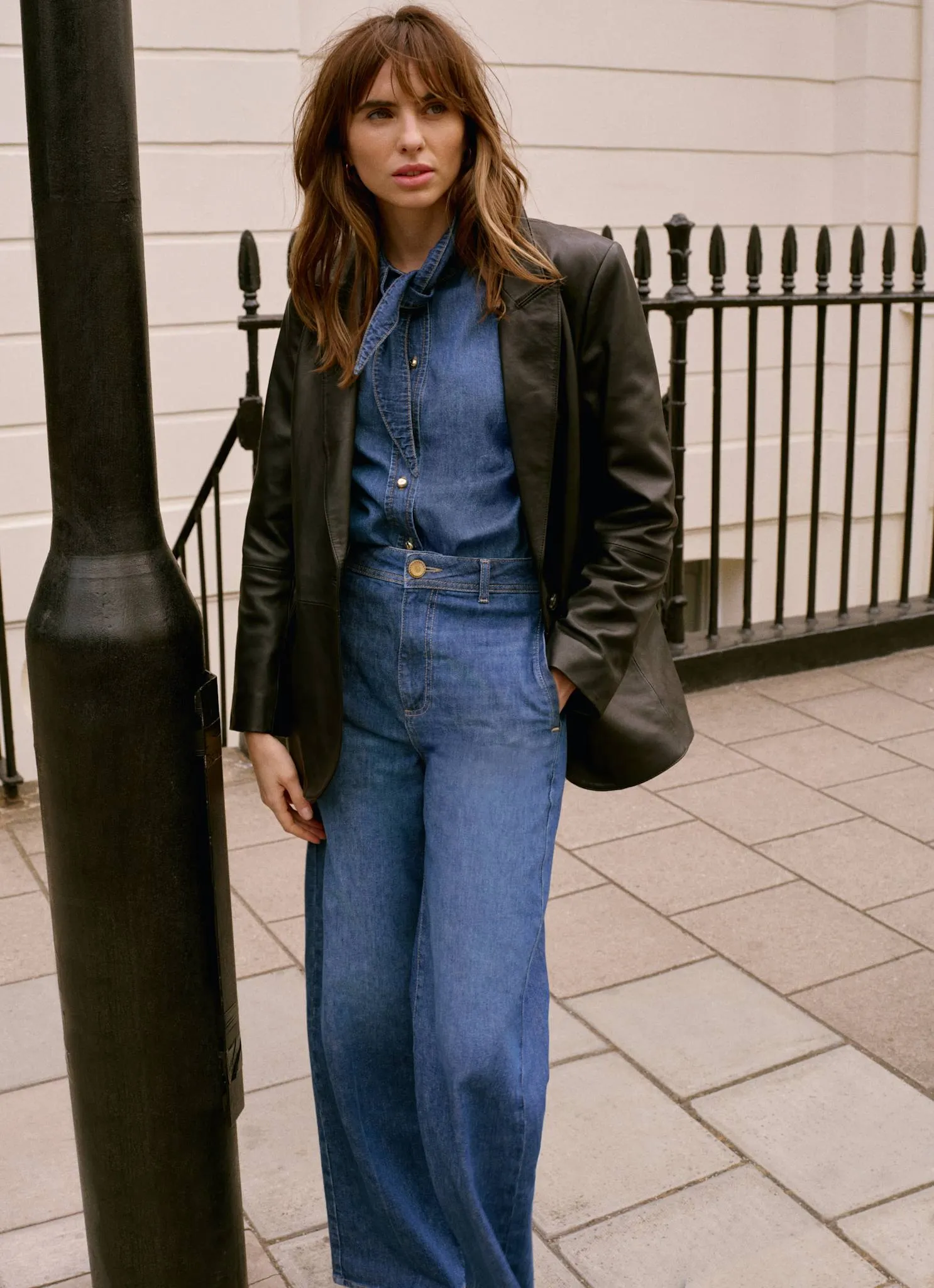 Black Leather Single Breasted Blazer sold by Mint Velvet product image thumbnail 4