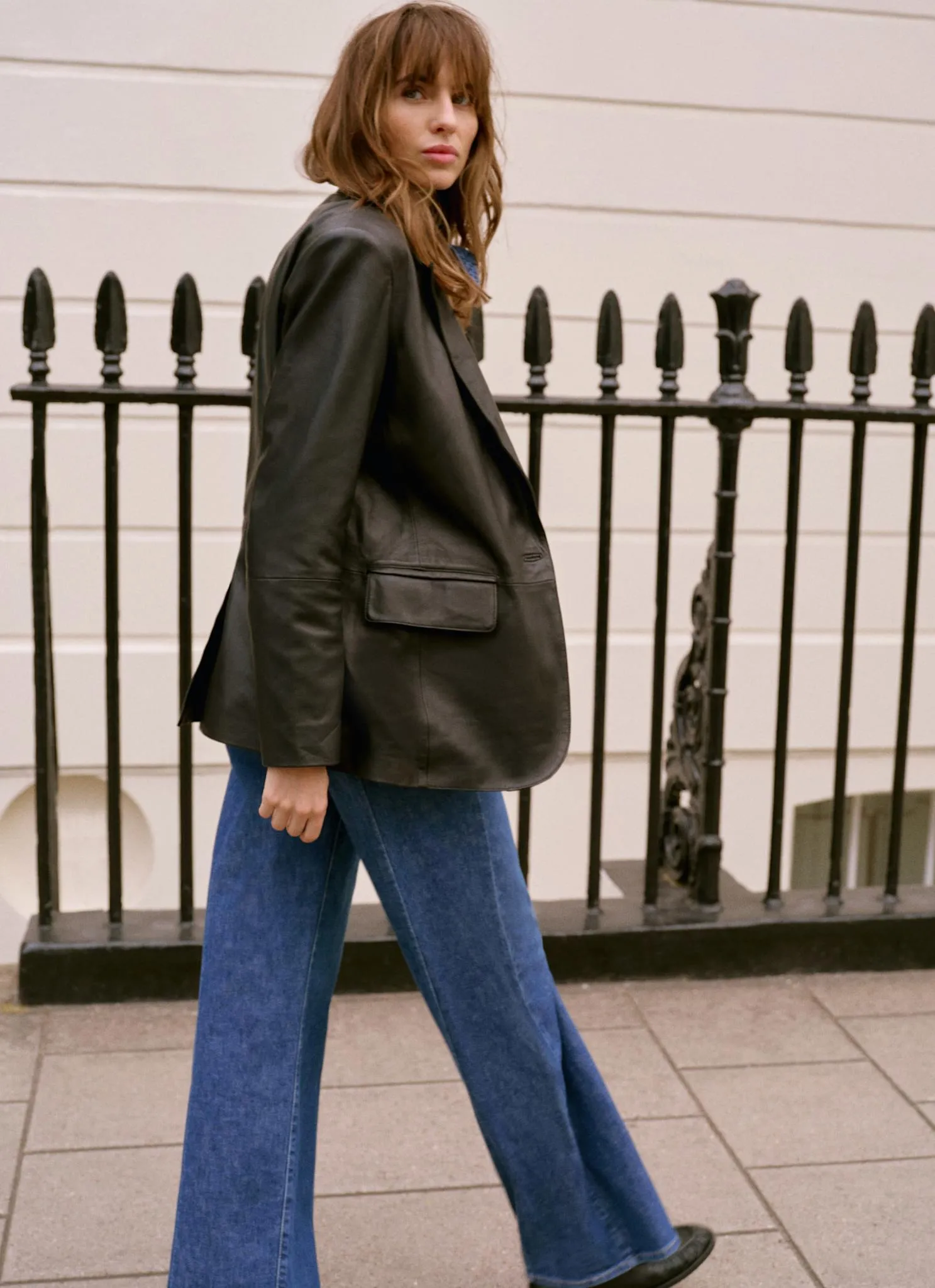 Black Leather Single Breasted Blazer sold by Mint Velvet product image thumbnail 2