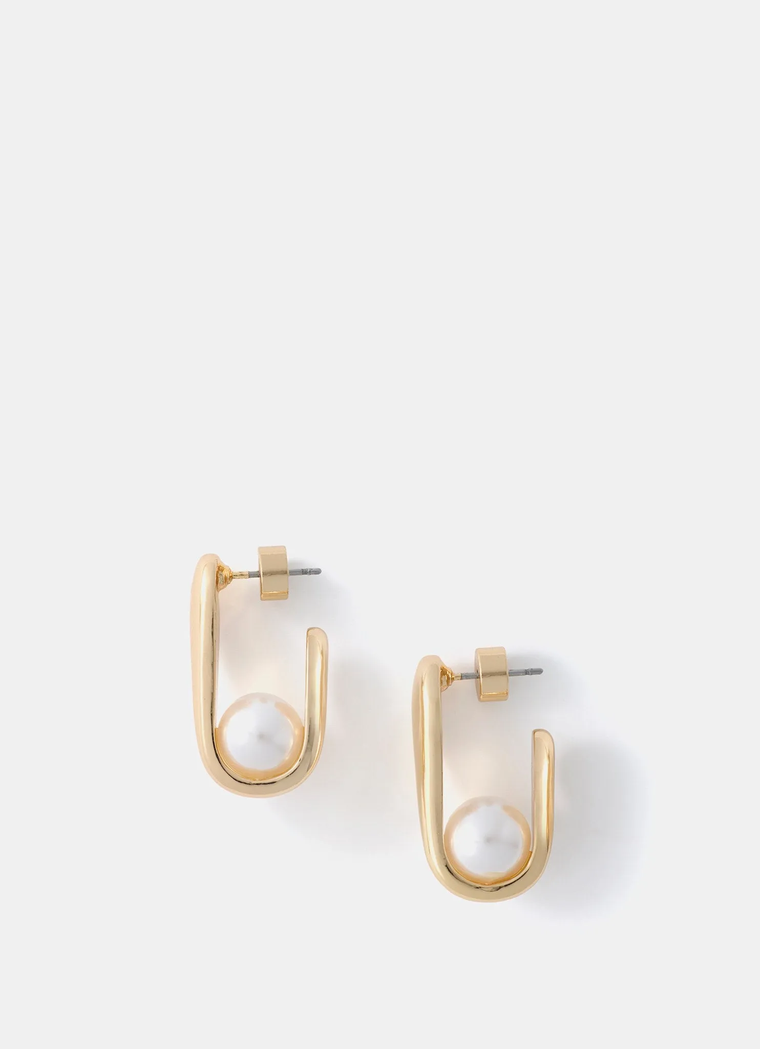 Gold Tone Pearl Earrings sold by Mint Velvet