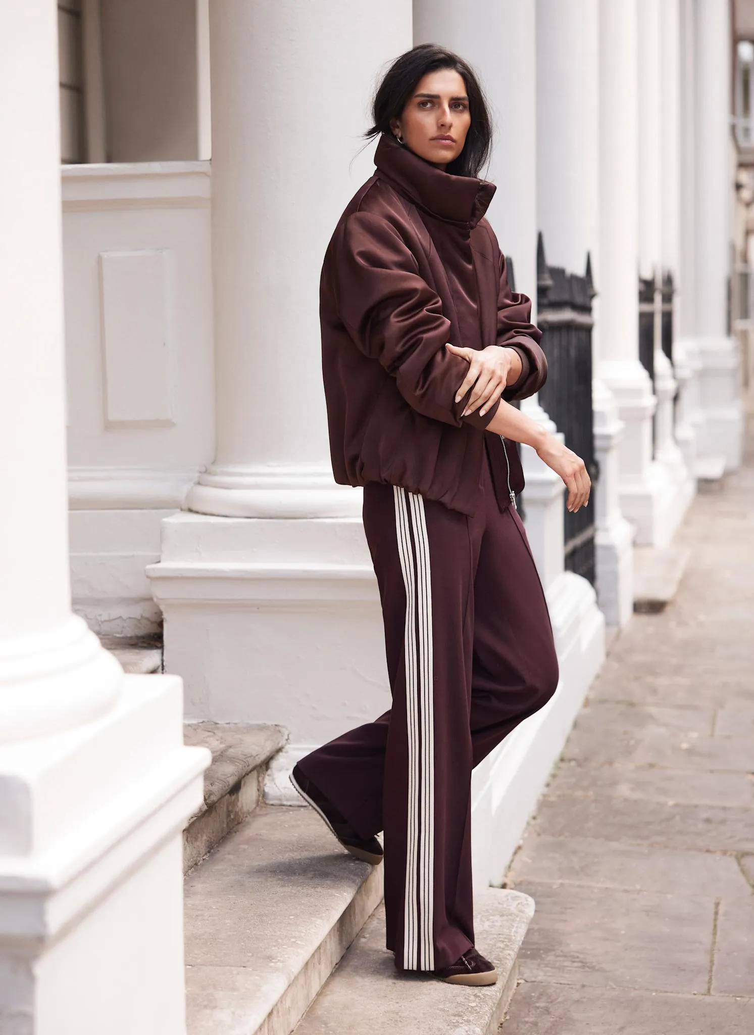 Burgundy Satin Bomber Jacket sold by Mint Velvet product image thumbnail 5