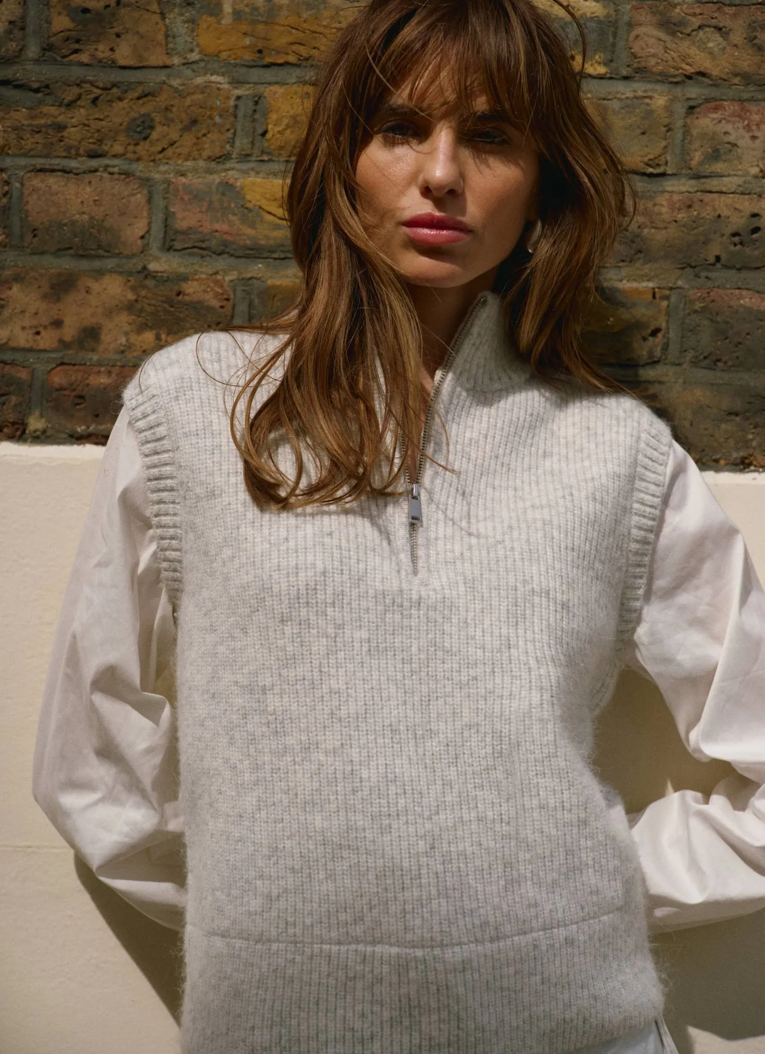 Grey Layered Shirt Knit Jumper sold by Mint Velvet product image thumbnail 2