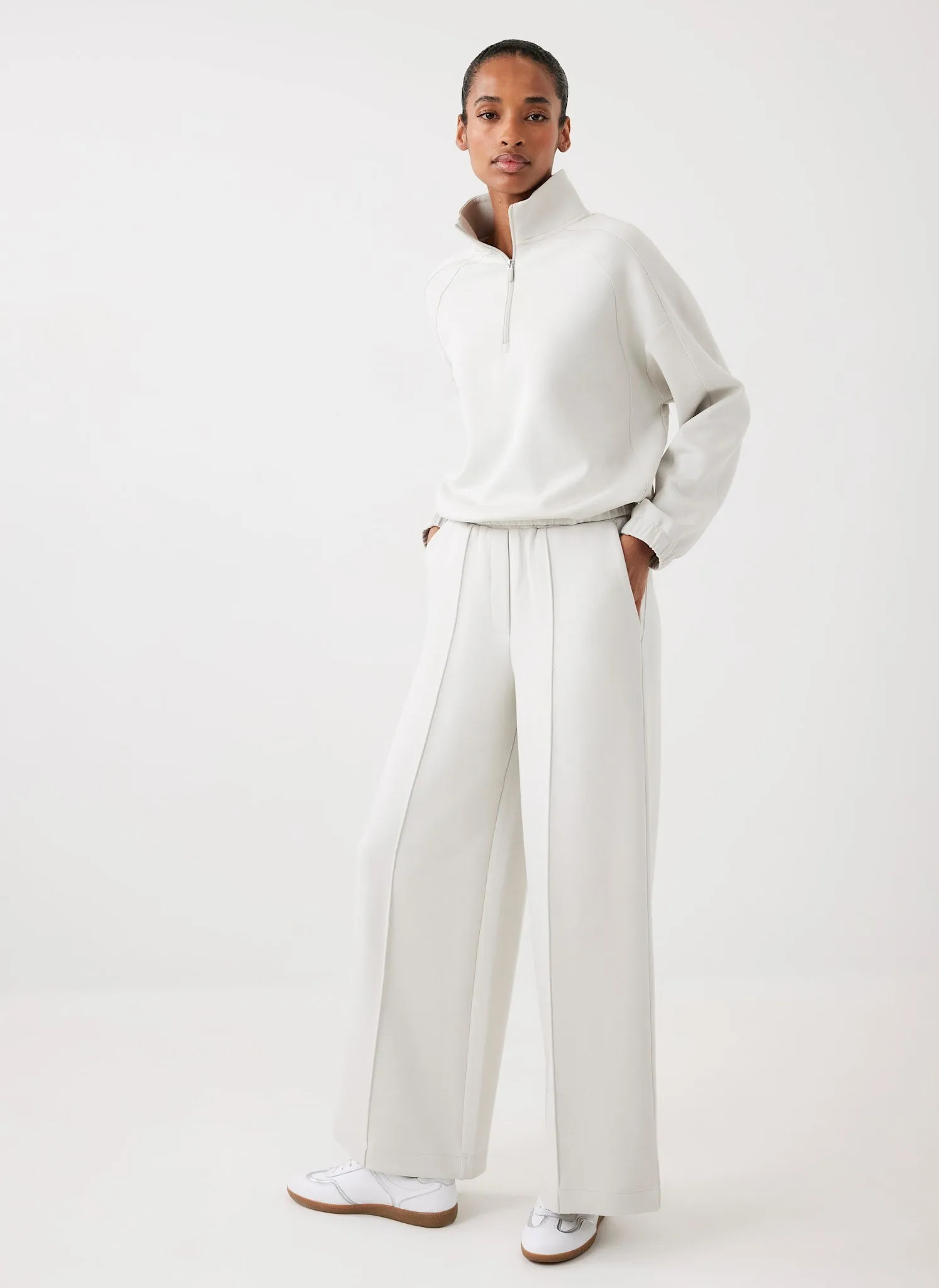 Cream Super Soft Wide Joggers sold by Mint Velvet