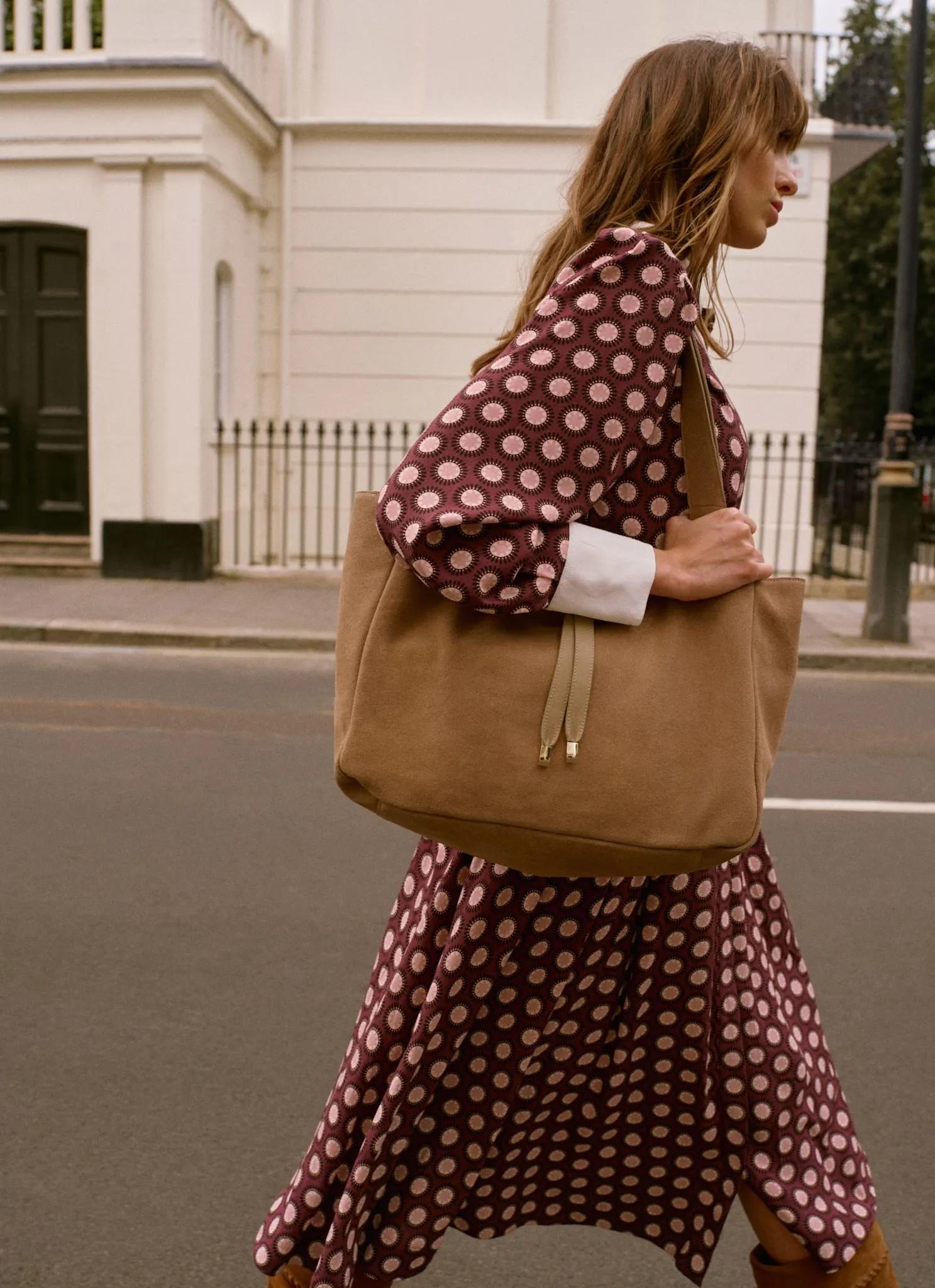 Burgundy Geometric Print Midi Dress sold by Mint Velvet product image thumbnail 2