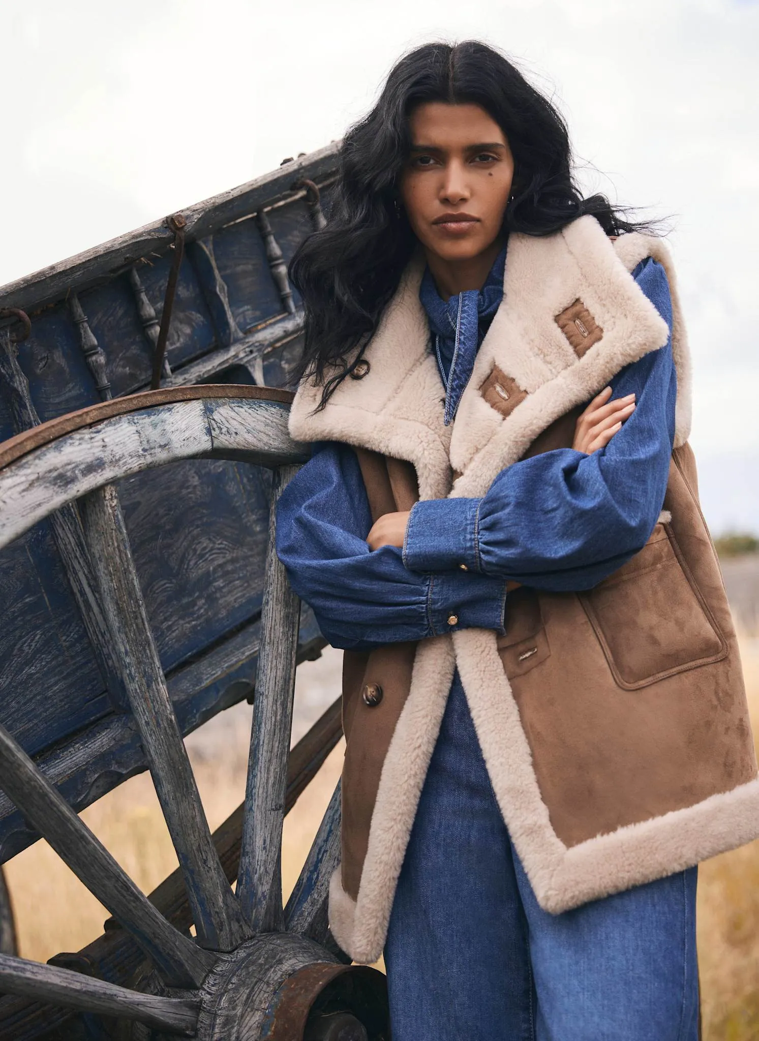 Tan Bonded High Neck Reversible Gilet sold by Mint Velvet product image thumbnail 2