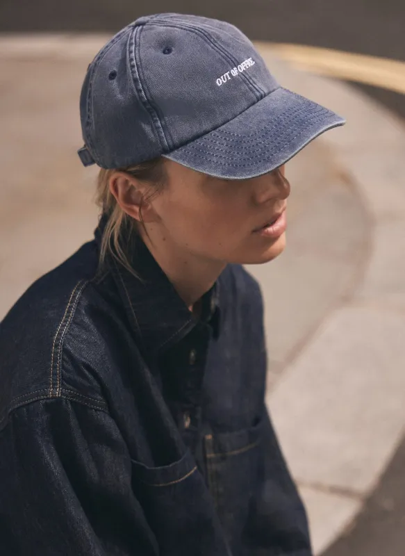 Blue Denim Slogan Cap sold by Mint Velvet