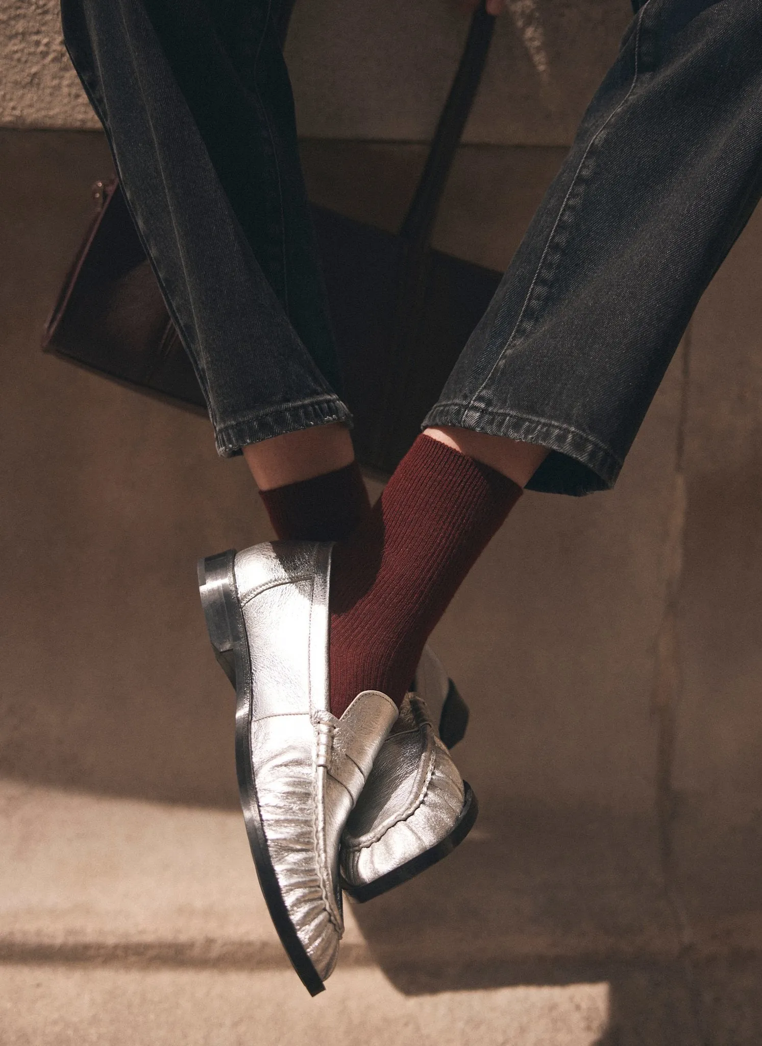 Gigi Silver Leather Loafers sold by Mint Velvet product image thumbnail 2