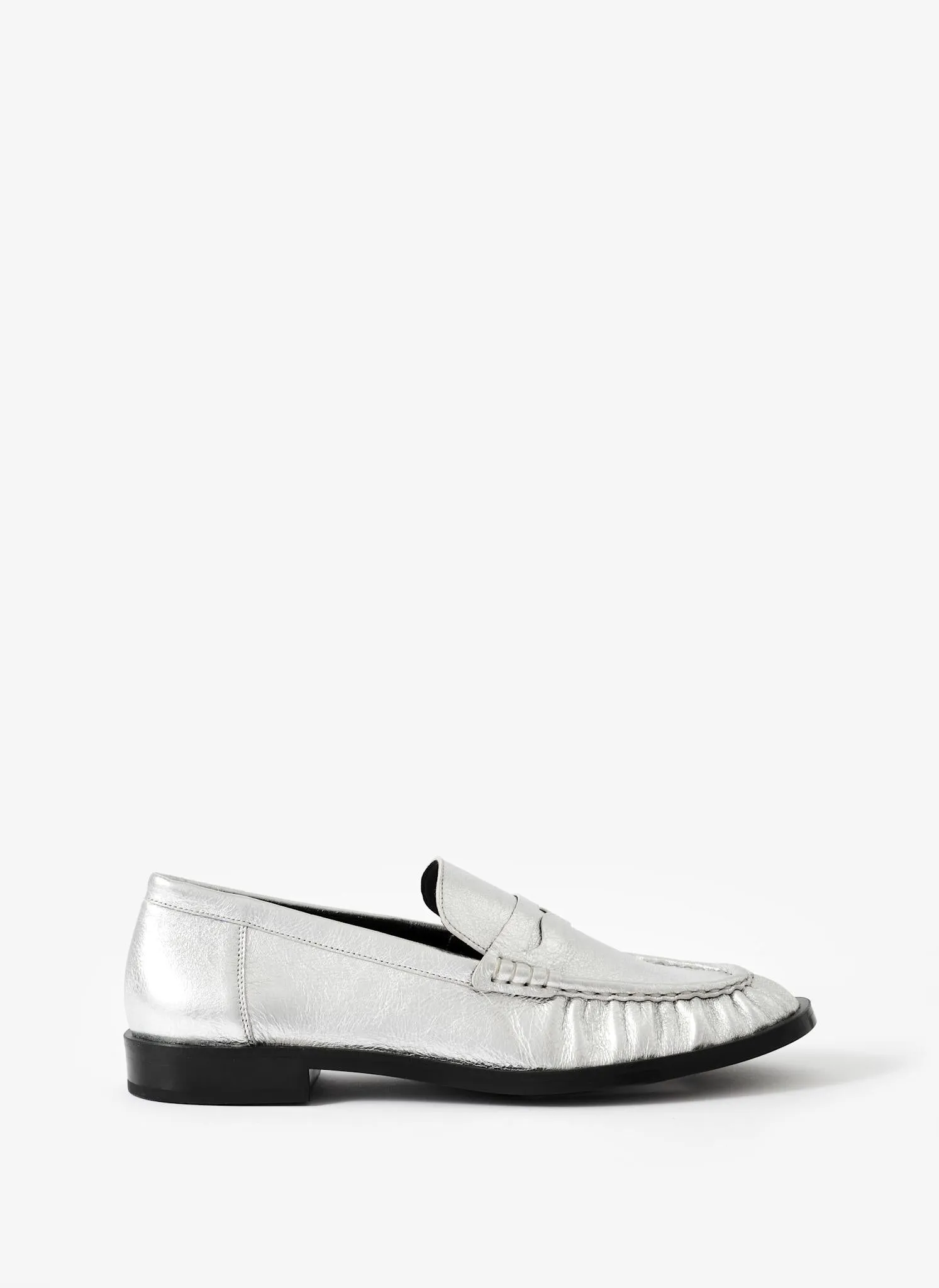 Gigi Silver Leather Loafers sold by Mint Velvet product image thumbnail 3