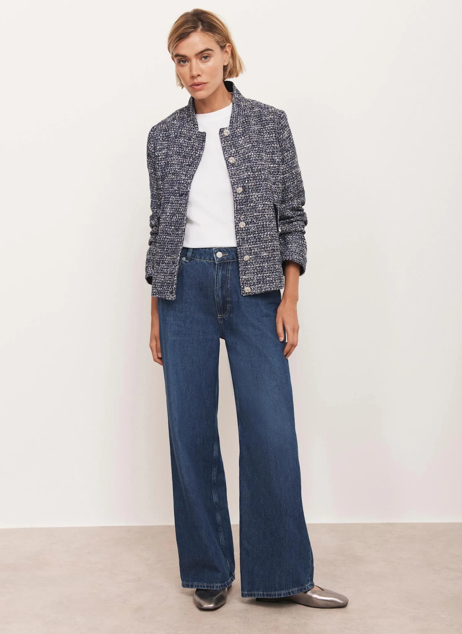 Navy Boucle Jacket sold by Mint Velvet product image thumbnail 5