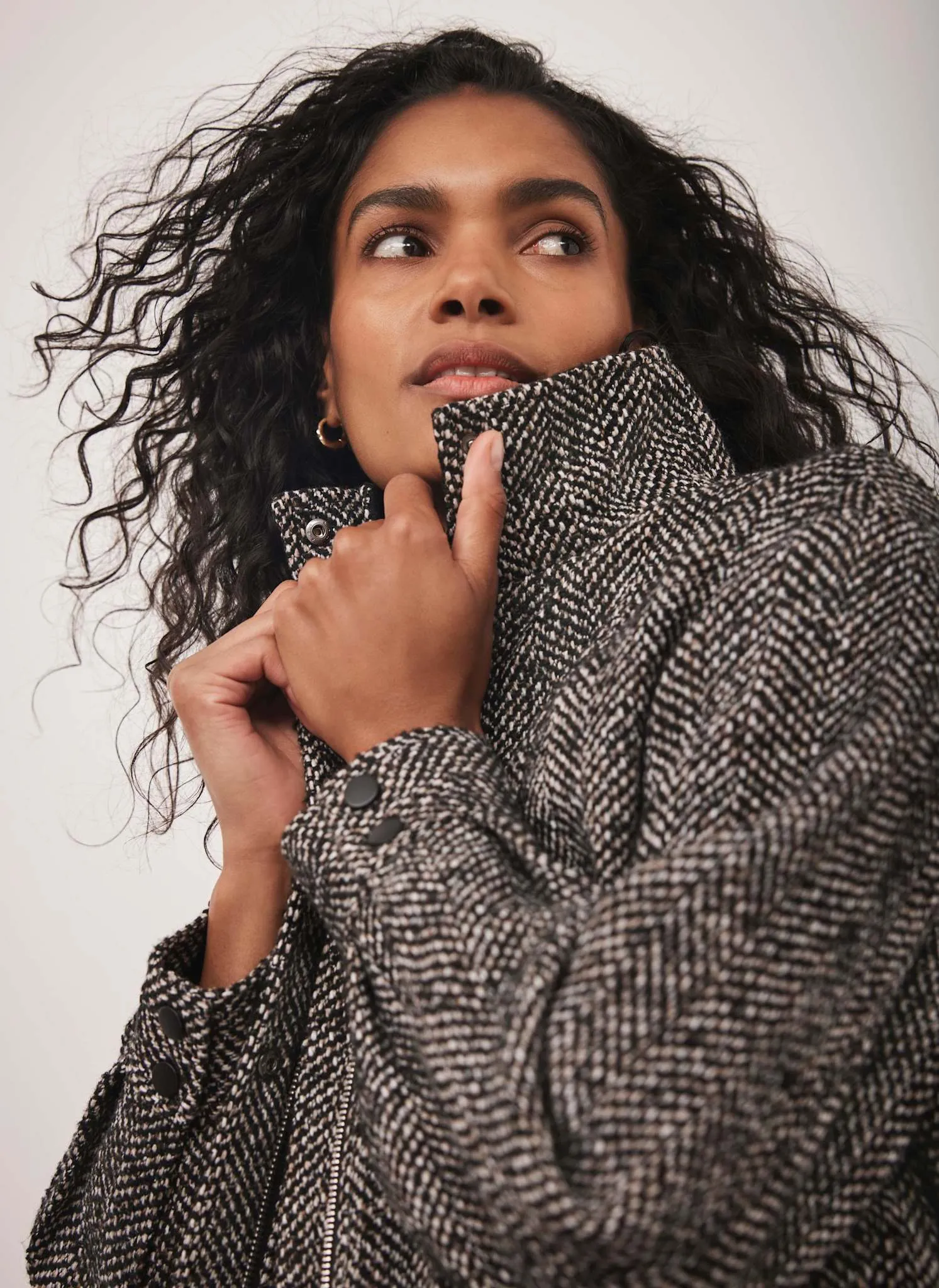 Black Textured Bomber Jacket sold by Mint Velvet product image thumbnail 3