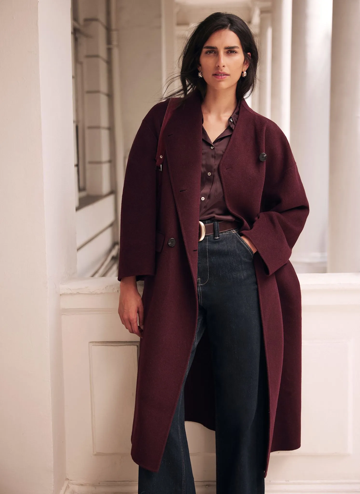 Burgundy Satin Utility Shirt sold by Mint Velvet product image thumbnail 3