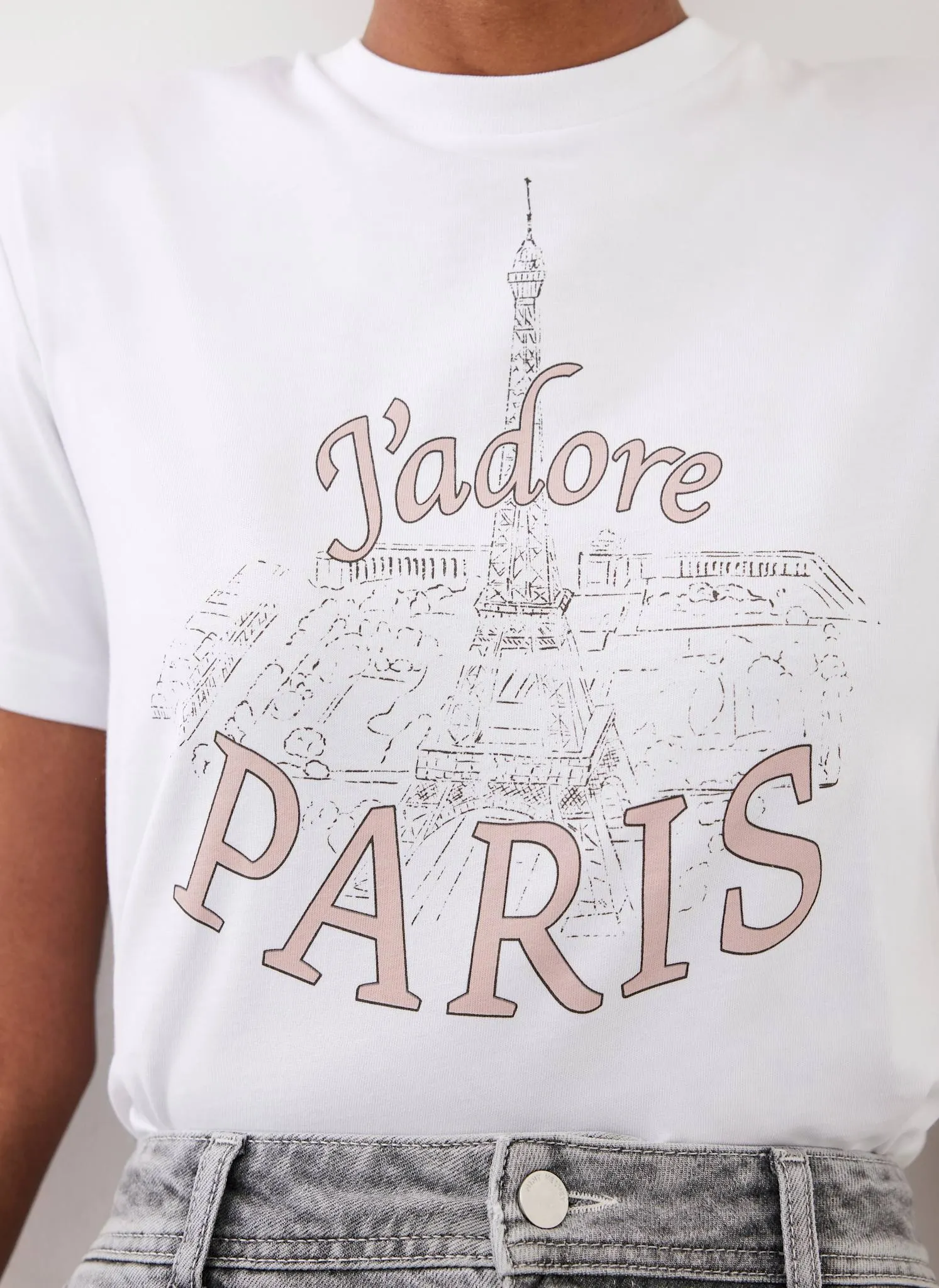 White Cotton Paris Graphic T-Shirt sold by Mint Velvet product image thumbnail 4