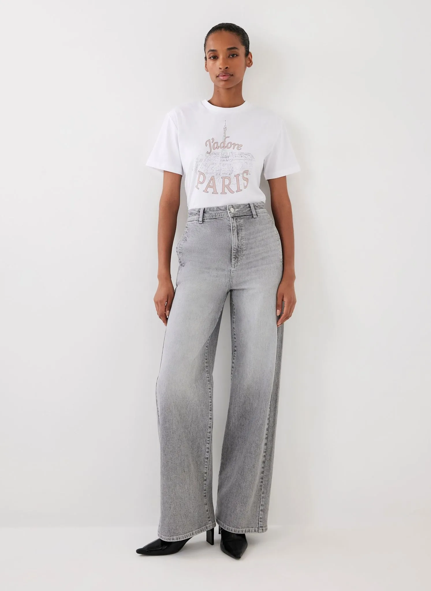 White Cotton Paris Graphic T-Shirt sold by Mint Velvet product image thumbnail 3