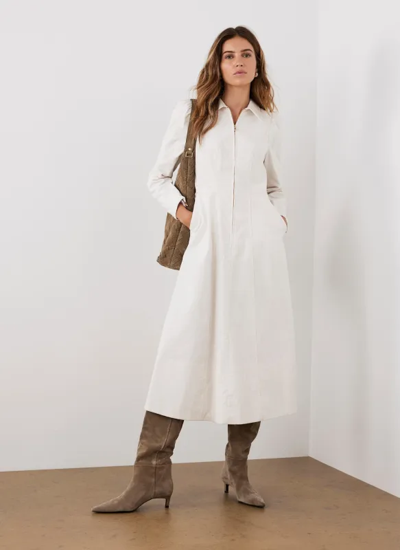 Cream Corduroy Midi Dress sold by Mint Velvet