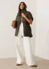 Khaki Quilted Oversized Gilet sold by Mint Velvet