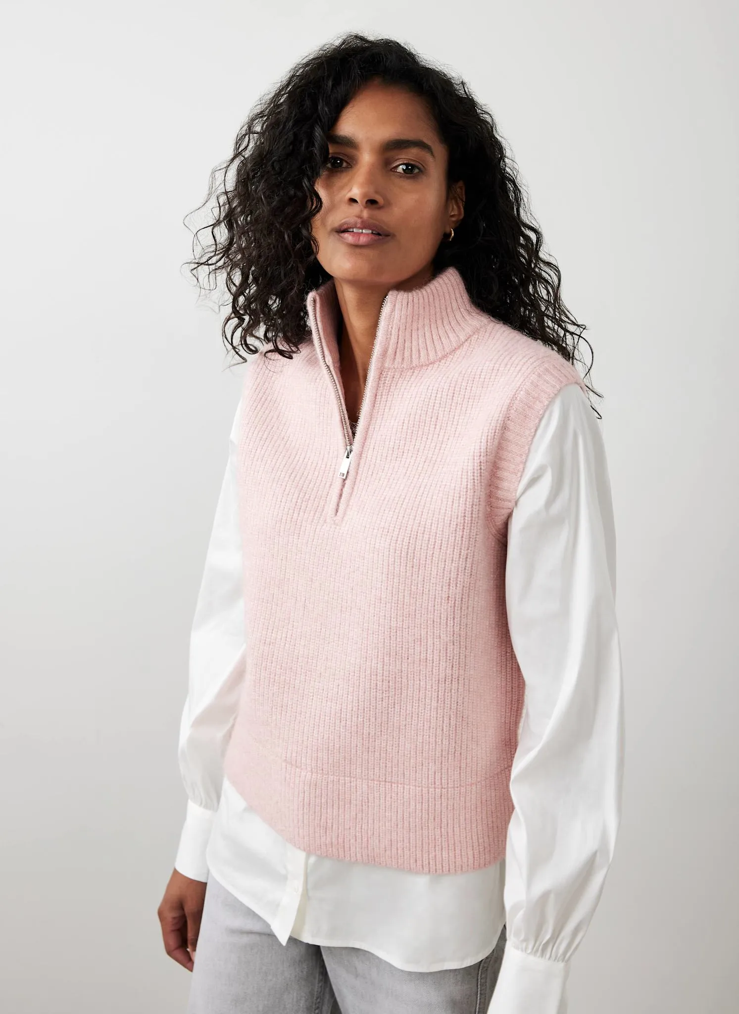 Pink Layered Shirt Knit Jumper sold by Mint Velvet product image thumbnail 4