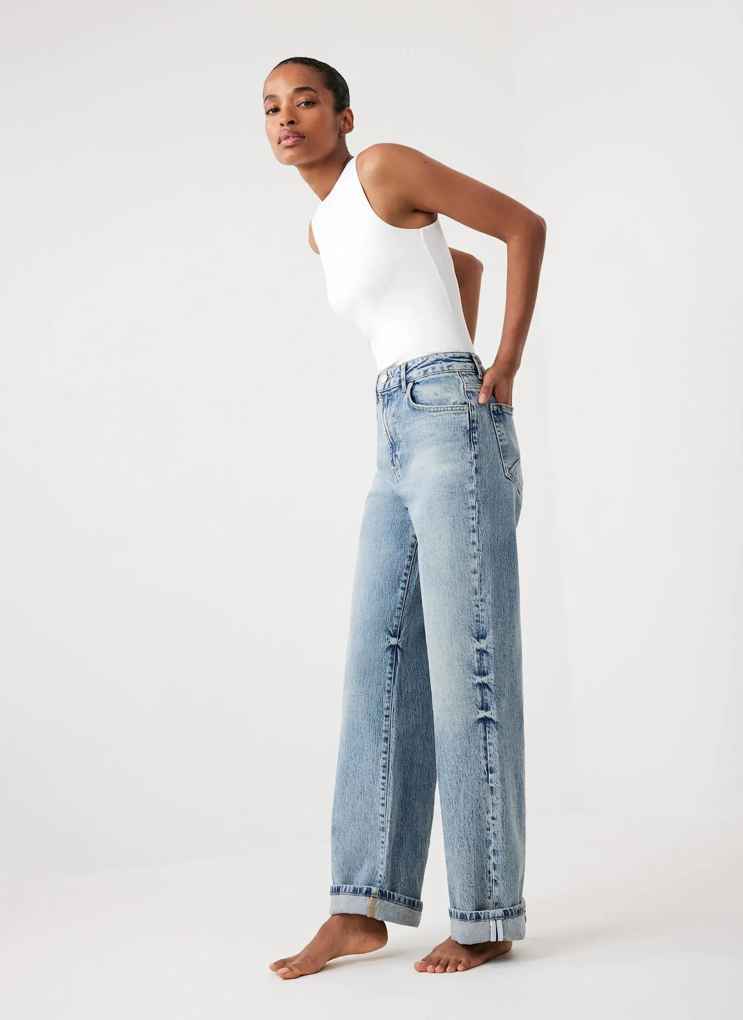 Mid Indigo Workable Wide Jeans sold by Mint Velvet product image thumbnail 2