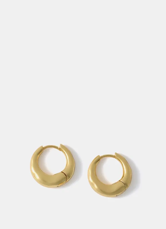 Gold Plated Irregular Hoop Earrings sold by Mint Velvet