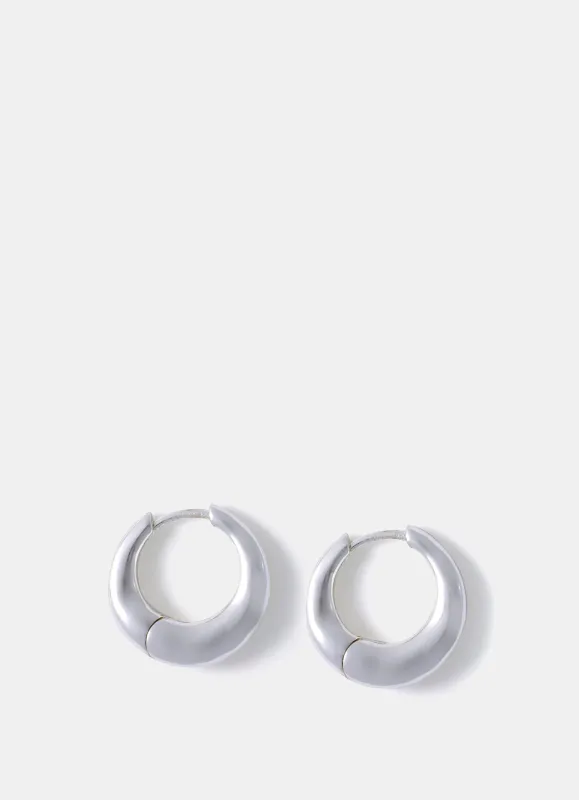 Silver Plated Irregular Hoop Earrings sold by Mint Velvet