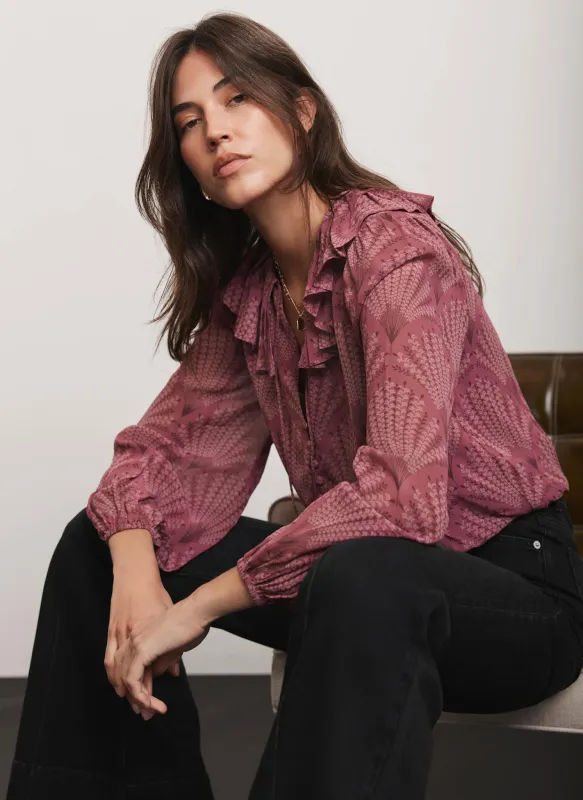 Burgundy Floral Print Blouse sold by Mint Velvet