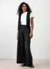 Black Pinstripe Wide Trousers sold by Mint Velvet