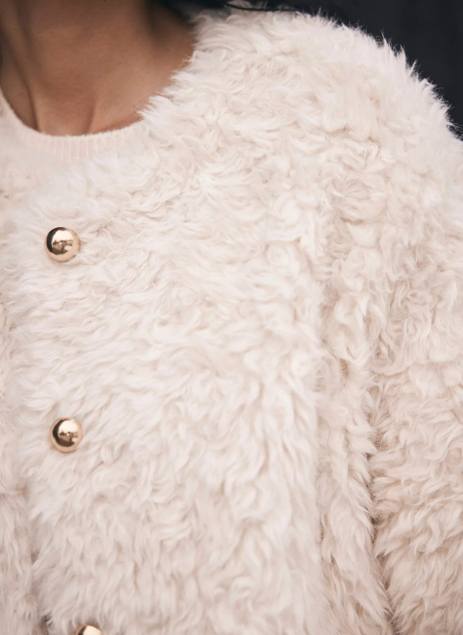 Neutral Faux Fur Jacket sold by Mint Velvet product image thumbnail 5