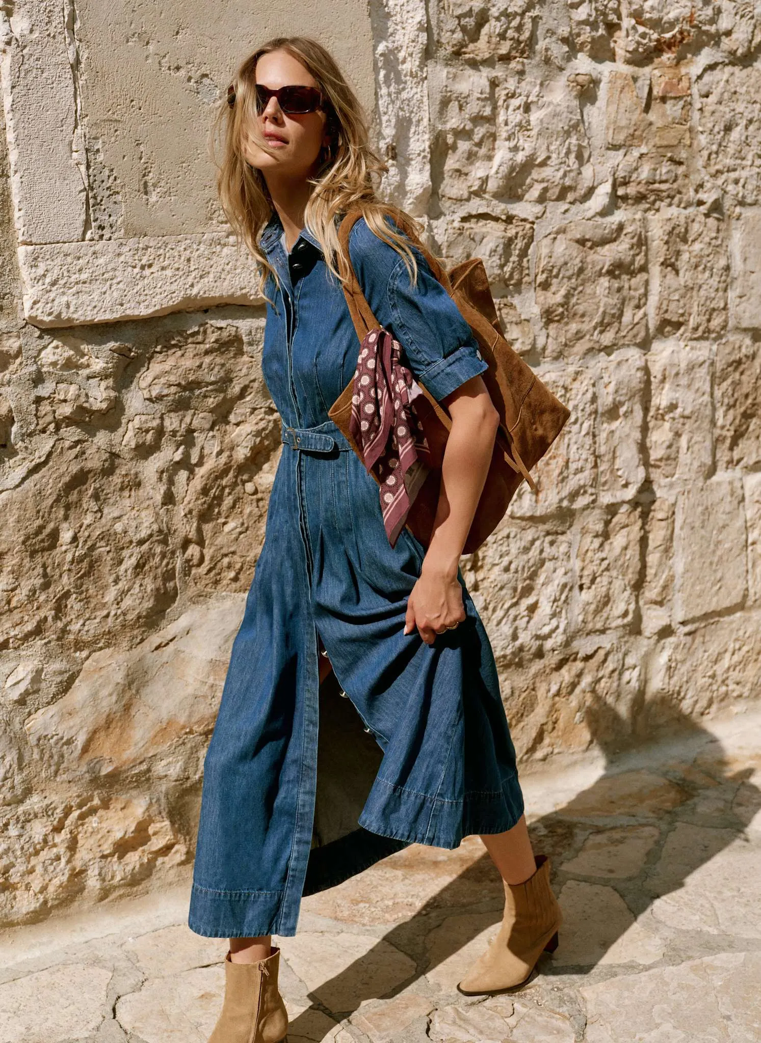 Indigo Denim Midi Shirt Dress sold by Mint Velvet product image thumbnail 5