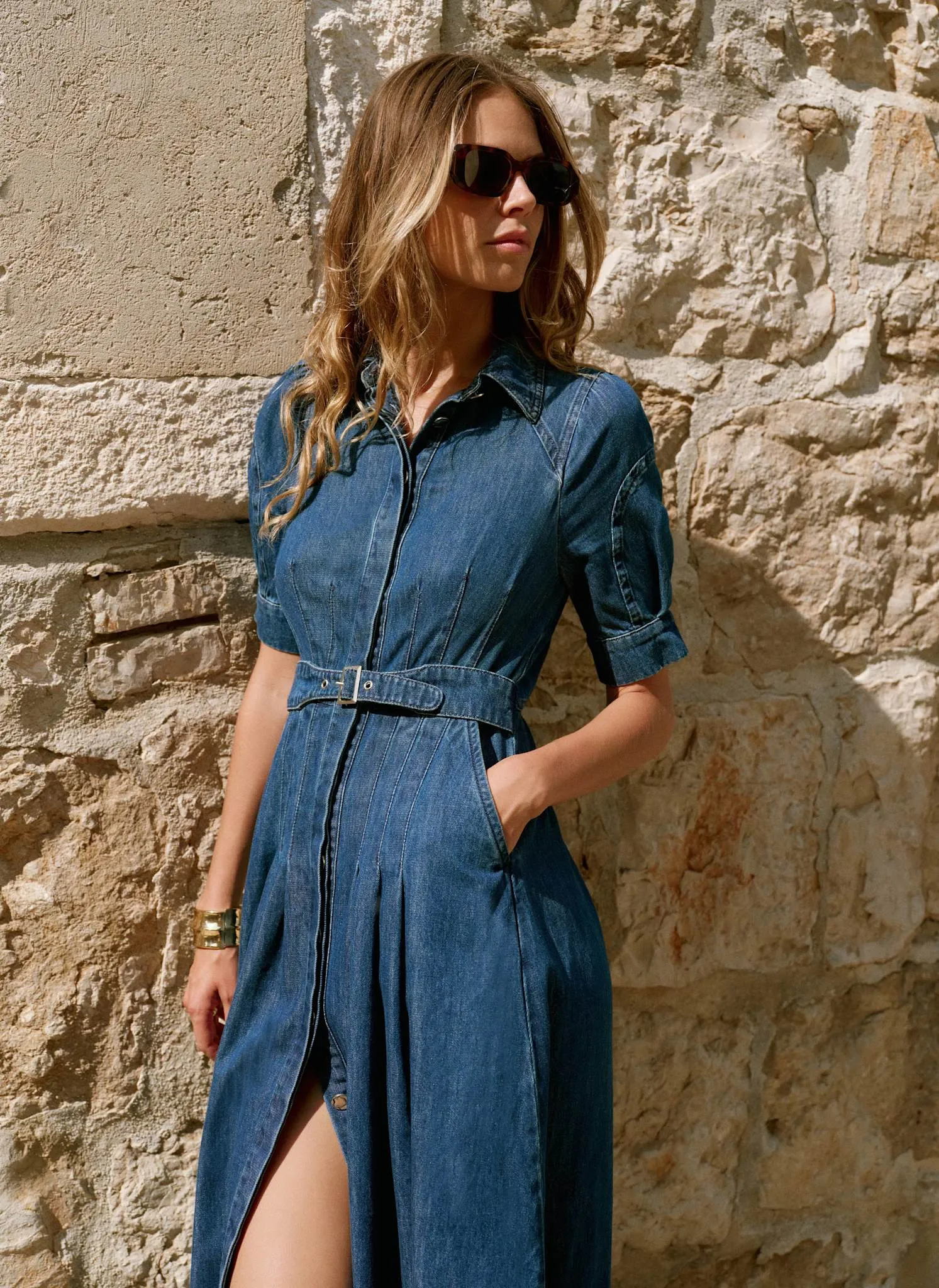 Indigo Denim Midi Shirt Dress sold by Mint Velvet product image thumbnail 3