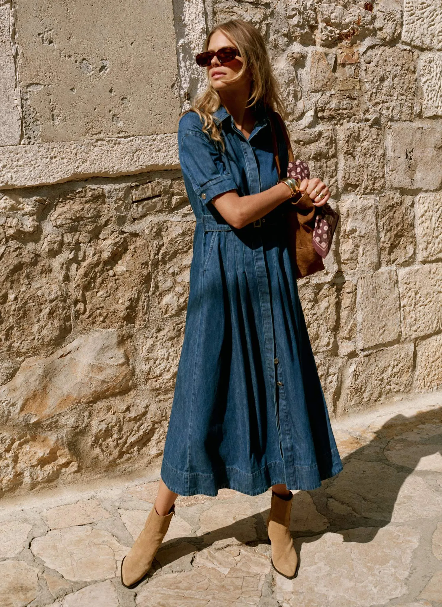 Indigo Denim Midi Shirt Dress sold by Mint Velvet product image thumbnail 4